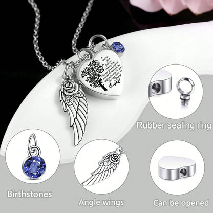 Cremation Urn Necklace Ashes Set Of 6- Small Cremation Urns Human/Pet Keepsake Sharing Urns Memorial Ashes Holder-A Limb Has Fallen From Family Tree