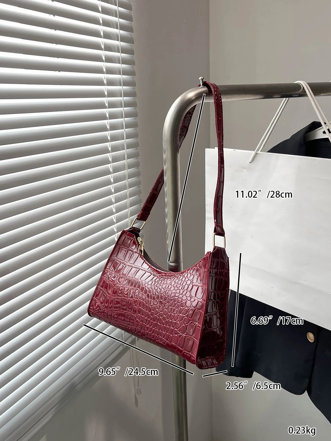 Crocodile Embossed Bag, Animal Print Women Bag