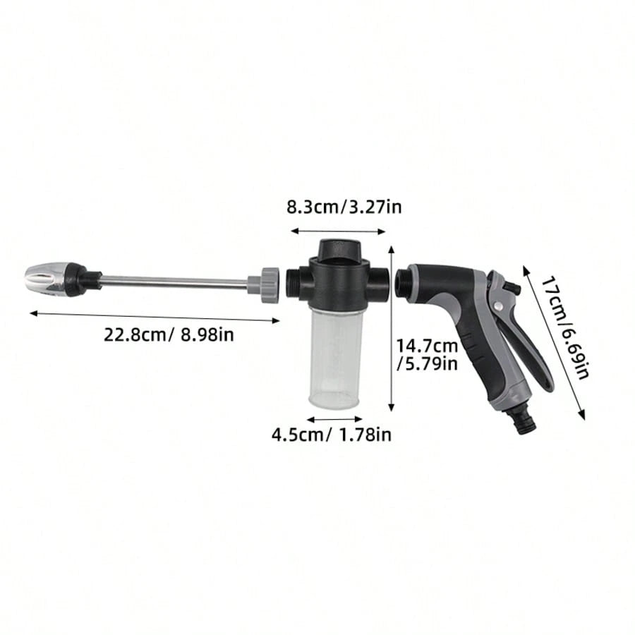 Curear Portable High Pressure Water Gun High Pressure Powerful Flow Easy To Use For Women And Elderly No Slip Wet Hand Operation For Car Washing Gardening Yard Cleaning Pet Bathing Irrigation With Tow