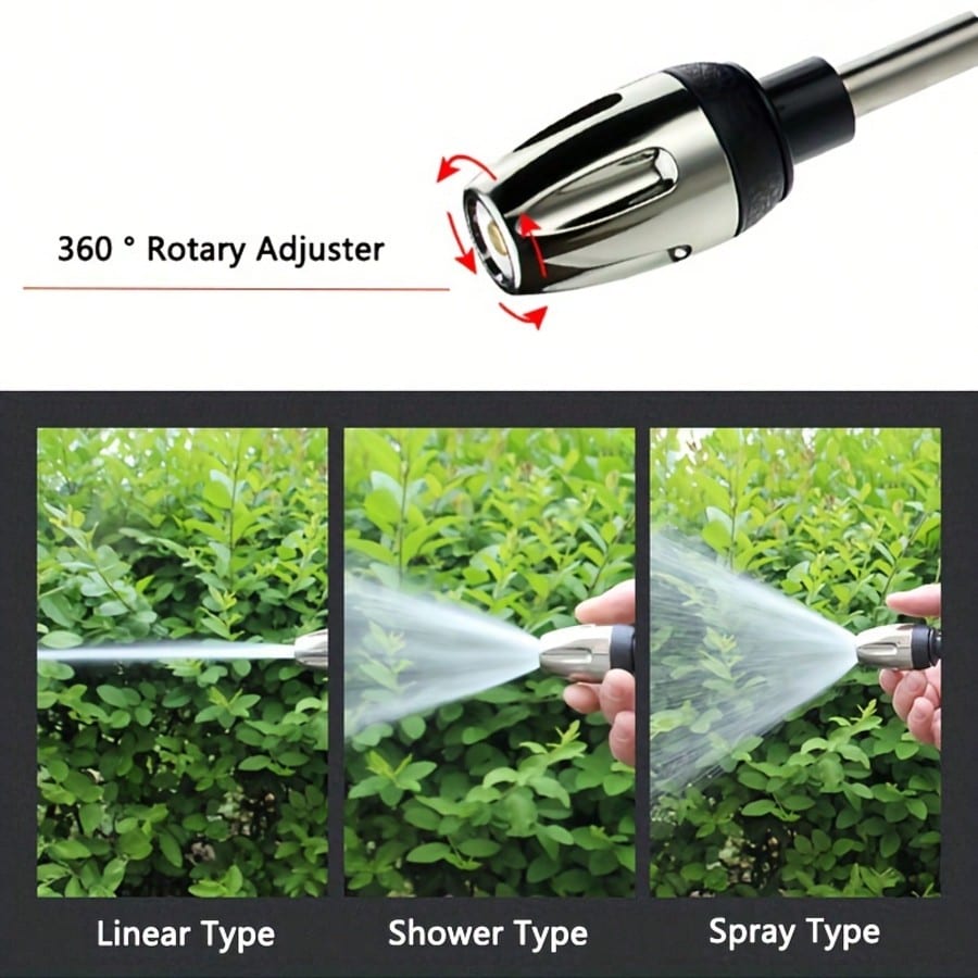 Curear Portable High Pressure Water Gun High Pressure Powerful Flow Easy To Use For Women And Elderly No Slip Wet Hand Operation For Car Washing Gardening Yard Cleaning Pet Bathing Irrigation With Tow