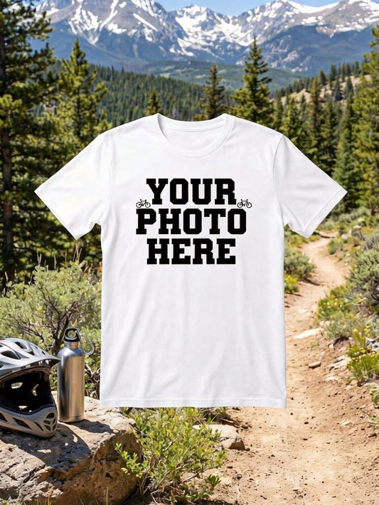 Custom Double Sided Personalized TShirt- 100% Cotton Non-See-Through, Upload Photo/Design For Gift & Outdoor Wear