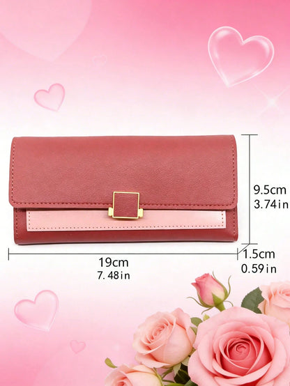 Customizable Clutch/Personalized Wallet, Can Print Your Own Text. This Large Capacity PU Leather Wallet/Coin Purse/Card Holder Has Credit Card Slots, Soft Lining, And Secure Snap Closure