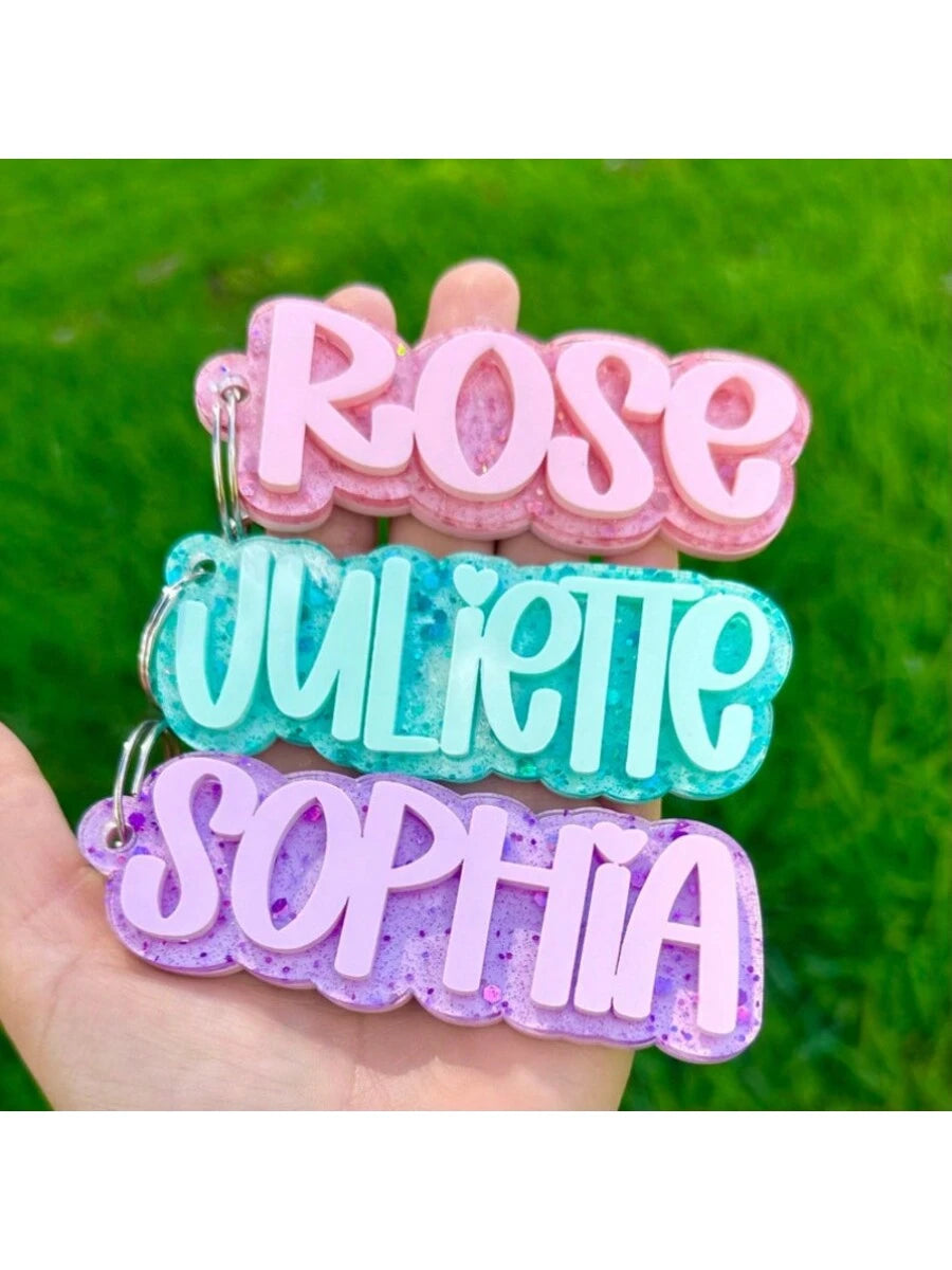 Customized Acrylic Key Chain, Bag Pendant Accessory, Customized Letter Name, Acrylic Bag Pendant For Autumn/Winter, Mother's Day Gift Bag Accessory, All-Purpose, Versatile, Kawaii, Y2K, Minimalist, Co