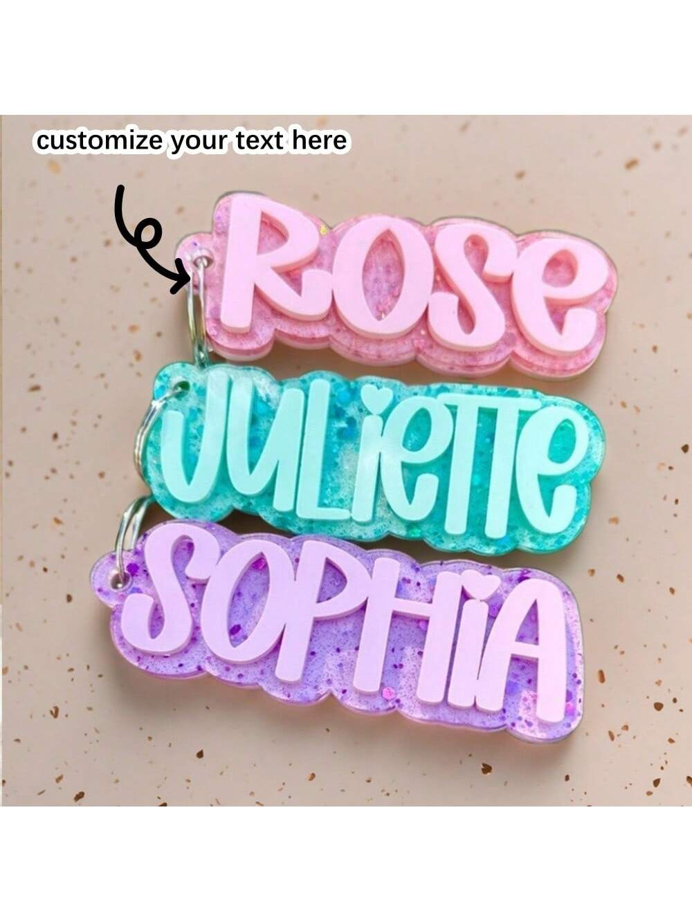 Customized Acrylic Key Chain, Bag Pendant Accessory, Customized Letter Name, Acrylic Bag Pendant For Autumn/Winter, Mother's Day Gift Bag Accessory, All-Purpose, Versatile, Kawaii, Y2K, Minimalist, Co
