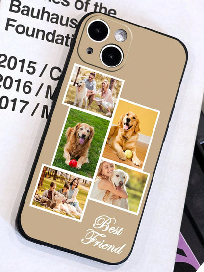 Customized Romantic Couple Travel Daily Memorial Photo Personalized Heart Phrase Text Customized Daily, Wedding, Anniversary, Pet, Family, Etc. Photo Customized Fashionable Personalized Signature Lett