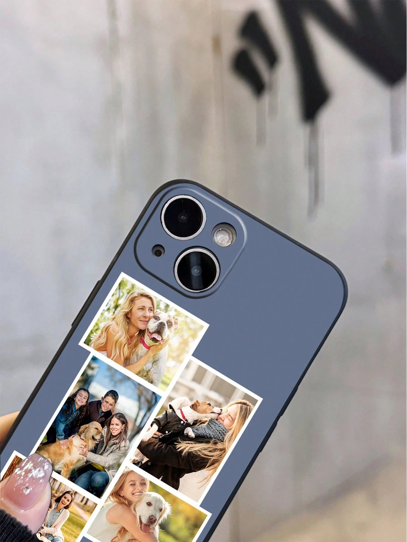 Customized Romantic Couple Travel Daily Memorial Photo Personalized Heart Phrase Text Customized Daily, Wedding, Anniversary, Pet, Family, Etc. Photo Customized Fashionable Personalized Signature Lett