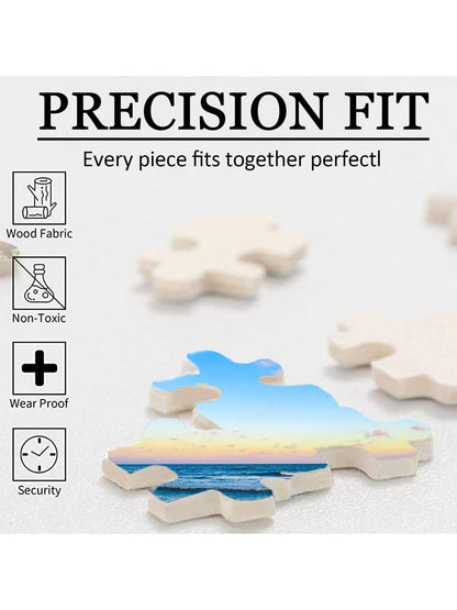 Customized Wooden Puzzle Personalized Design 100/300/500/1000 Pieces Large Custom Jigsaw Puzzle Block Toys For Adults Families Wedding Graduation Gift Wood Keepsake