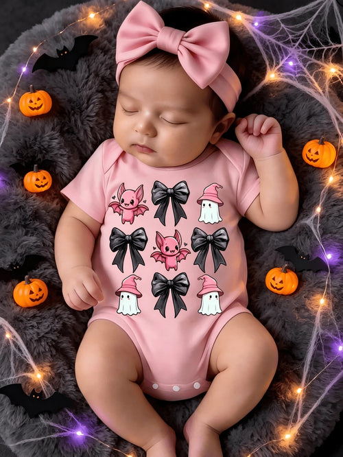 Cute Baby Girls Sassy Just Like My Mama Patterned Letter Heart Star Graphic Print Short Sleeve Crew Neck Bodysuit Summer Holiday Casual Daily Outfit