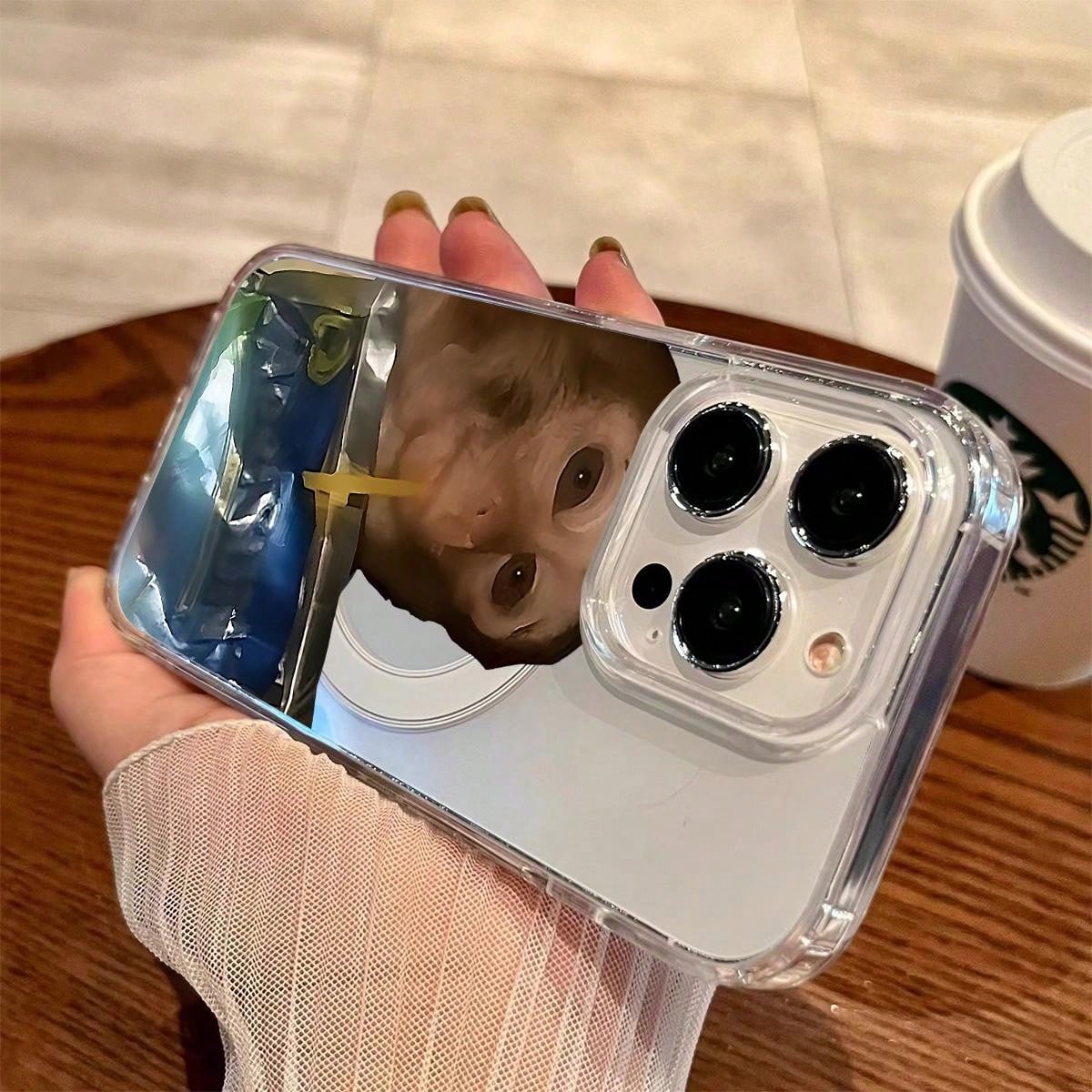 Cute Monkey Pattern Magnetic Clear Shockproof Protective Slim Thin Phone Case Cover For IPhone X Xsmax 11 12 13 14 15 16 Pro Max Plus MagSafe Funny,Suitable For IPhone17 Air,Suitable For IPhone17 Air