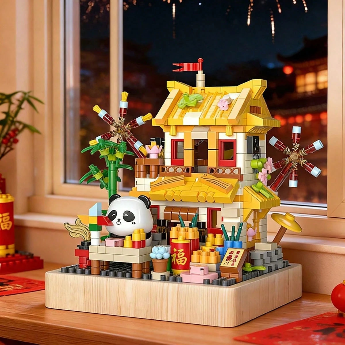 Cute Panda Building Blocks Toy, Panda Animal Building Blocks Set, Creative DIY Building Blocks Toy, Home Decor, Perfect Gift For Birthday, Halloween, Thanksgiving, Christmas, 600+ Pieces