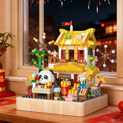 Cute Panda Building Blocks Toy, Panda Animal Building Blocks Set, Creative DIY Building Blocks Toy, Home Decor, Perfect Gift For Birthday, Halloween, Thanksgiving, Christmas, 600+ Pieces