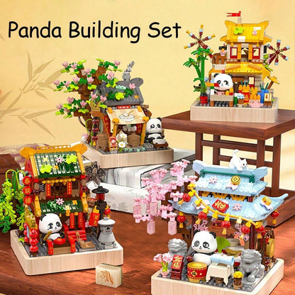 Cute Panda Building Blocks Toy, Panda Animal Building Blocks Set, Creative DIY Building Blocks Toy, Home Decor, Perfect Gift For Birthday, Halloween, Thanksgiving, Christmas, 600+ Pieces