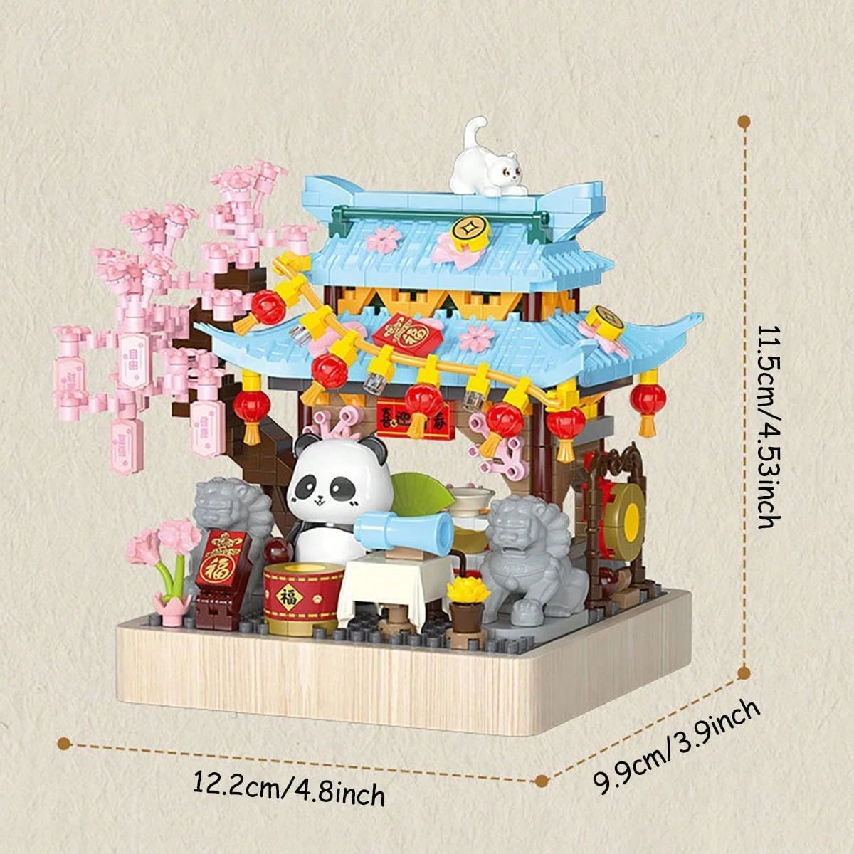 Cute Panda Building Blocks Toy, Panda Animal Building Blocks Set, Creative DIY Building Blocks Toy, Home Decor, Perfect Gift For Birthday, Halloween, Thanksgiving, Christmas, 600+ Pieces