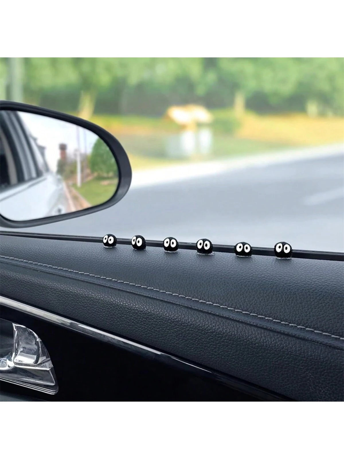 Cute Soot Sprites Car Rearview Mirror Accessories for Car Interior Decoration Dashboard Car Ornament Funny Gifts for Cute Car Mirror Interior Decors (10 Pcs)