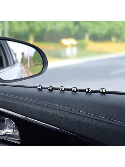 Cute Soot Sprites Car Rearview Mirror Accessories for Car Interior Decoration Dashboard Car Ornament Funny Gifts for Cute Car Mirror Interior Decors (10 Pcs)