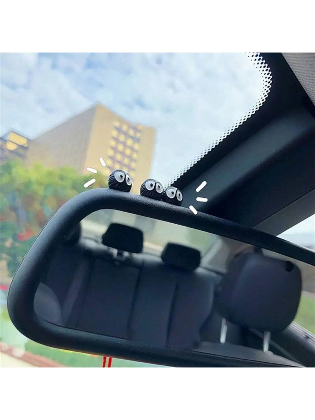 Cute Soot Sprites Car Rearview Mirror Accessories for Car Interior Decoration Dashboard Car Ornament Funny Gifts for Cute Car Mirror Interior Decors (10 Pcs)