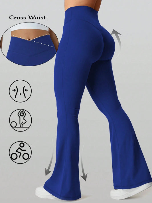 CZRLHYT High-Waisted Leggings For Women, Suitable For Everyday Fitness And Yoga, Featuring A Flared Design And A Shapely Bottom.