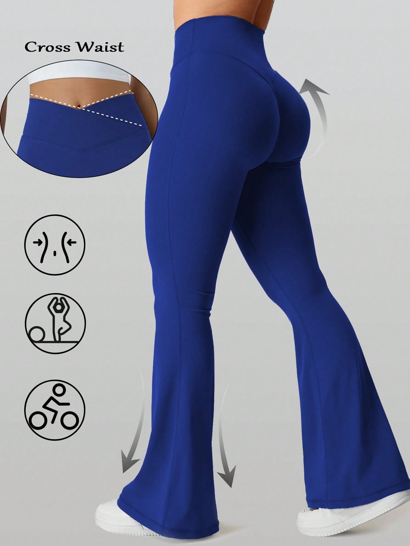 CZRLHYT High-Waisted Leggings For Women, Suitable For Everyday Fitness And Yoga, Featuring A Flared Design And A Shapely Bottom.