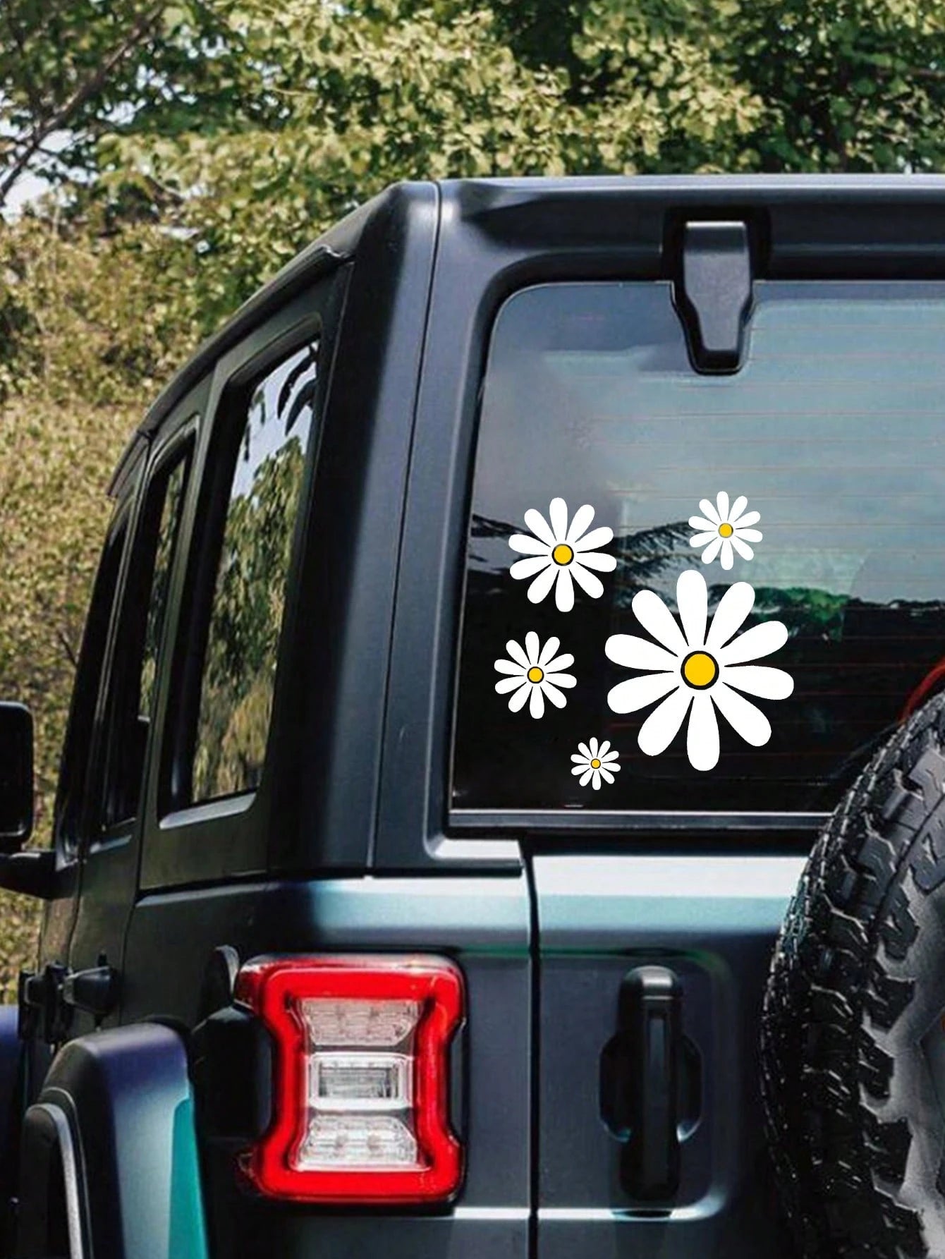 Daisy Pattern Car Sticker Set, Currently Very Popular Daisy Car Stickers, Suitable For Warm Family Use, Ladies First!