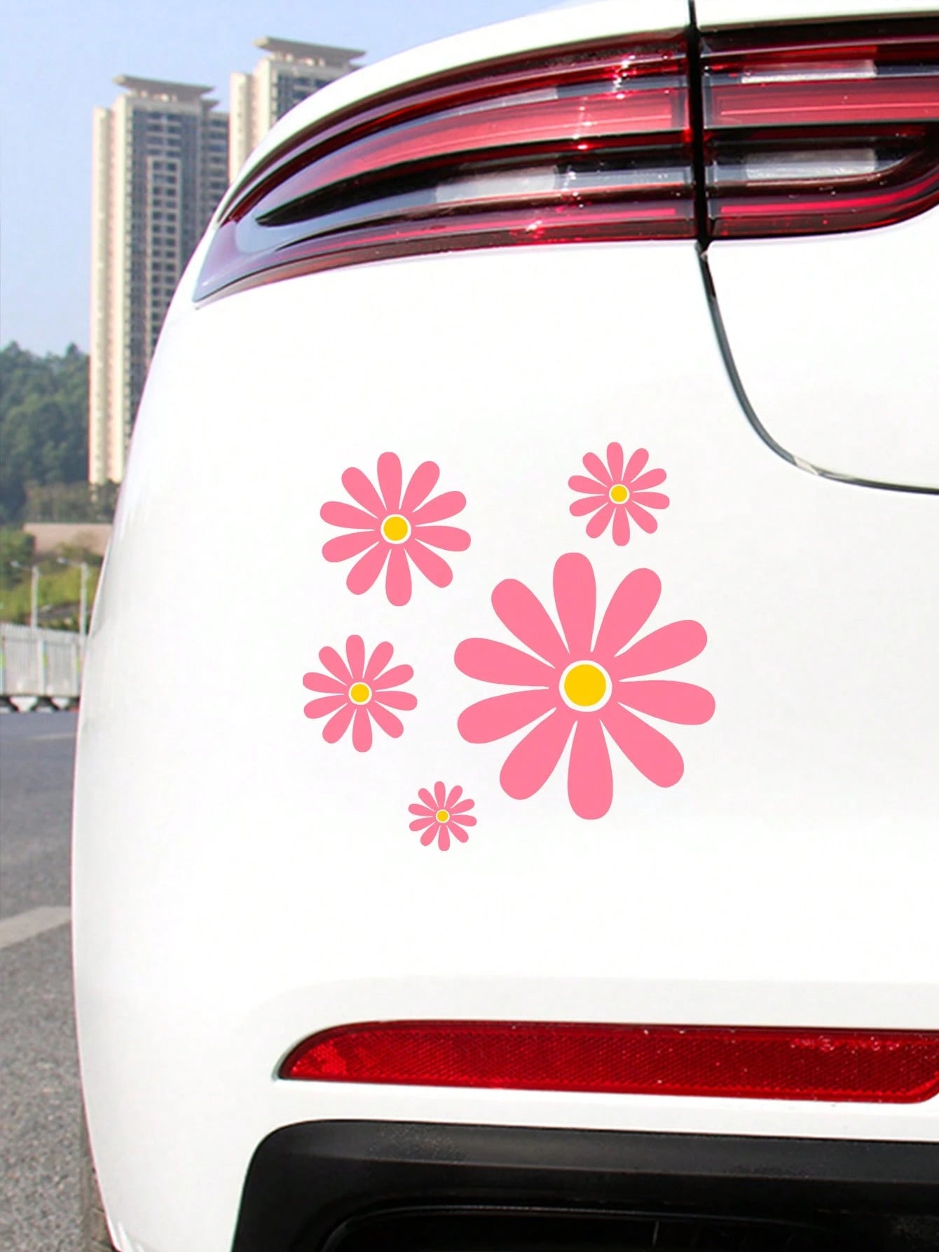 Daisy Pattern Car Sticker Set, Currently Very Popular Daisy Car Stickers, Suitable For Warm Family Use, Ladies First!