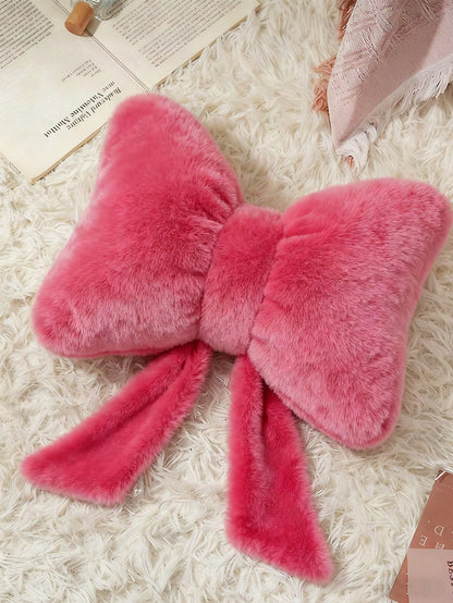 Decorative Bow Throw Pillow, Soft & Cute Bow Decor Cushion, Suitable For Bed, Sofa And Bedroom, Essential Home Decor Pillow For Spring/Summer, Birthday Gift, Perfect Gift For Family And Friends On Wed