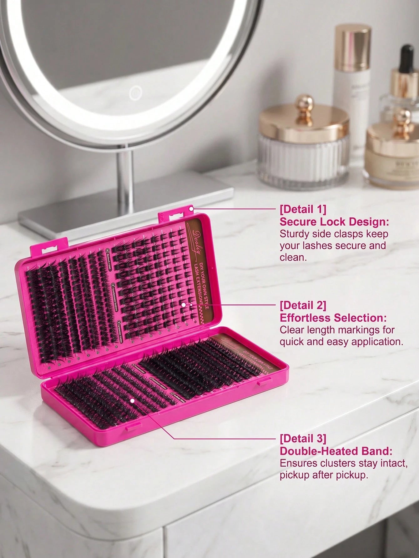 Desliy Cluster False Eyelashes Single Cluster False Eyelashes Fluffy Natural Look D Curl Mixed Length 8-16mm Premium Synthetic Fiber Lightweight Reusable Easy To Apply DIY Eyelash Extensions Suitable