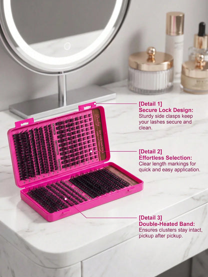 Desliy Cluster False Eyelashes Single Cluster False Eyelashes Fluffy Natural Look D Curl Mixed Length 8-16mm Premium Synthetic Fiber Lightweight Reusable Easy To Apply DIY Eyelash Extensions Suitable