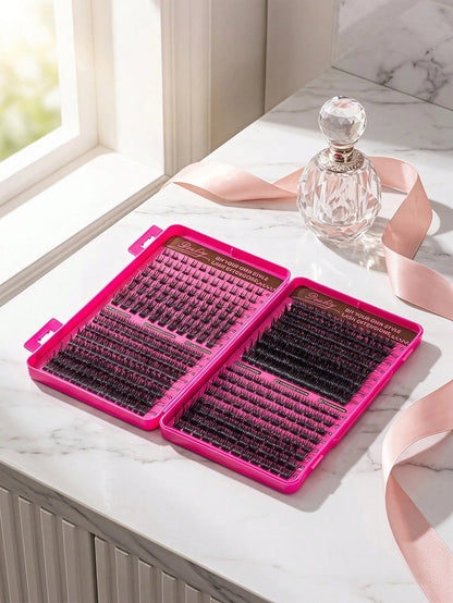 Desliy Cluster False Eyelashes Single Cluster False Eyelashes Fluffy Natural Look D Curl Mixed Length 8-16mm Premium Synthetic Fiber Lightweight Reusable Easy To Apply DIY Eyelash Extensions Suitable