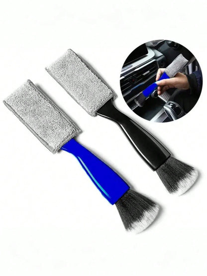 Detailing Brush,1pc Car Wash Brush & Air Conditioner Vent Cleaning Brush 2-In-1 Premium Cleaning Tool, Car Detailing Accessories