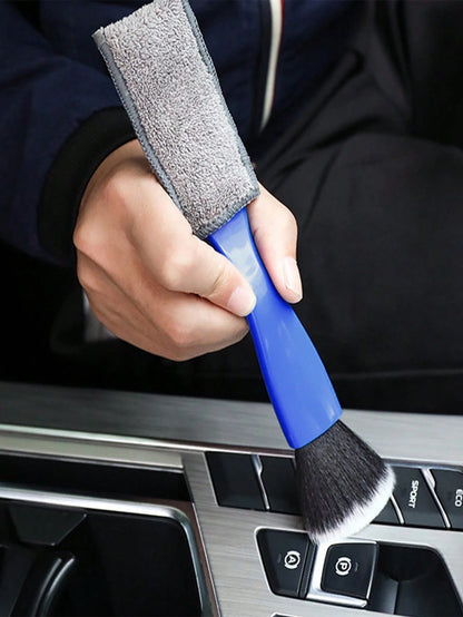 Detailing Brush,1pc Car Wash Brush & Air Conditioner Vent Cleaning Brush 2-In-1 Premium Cleaning Tool, Car Detailing Accessories