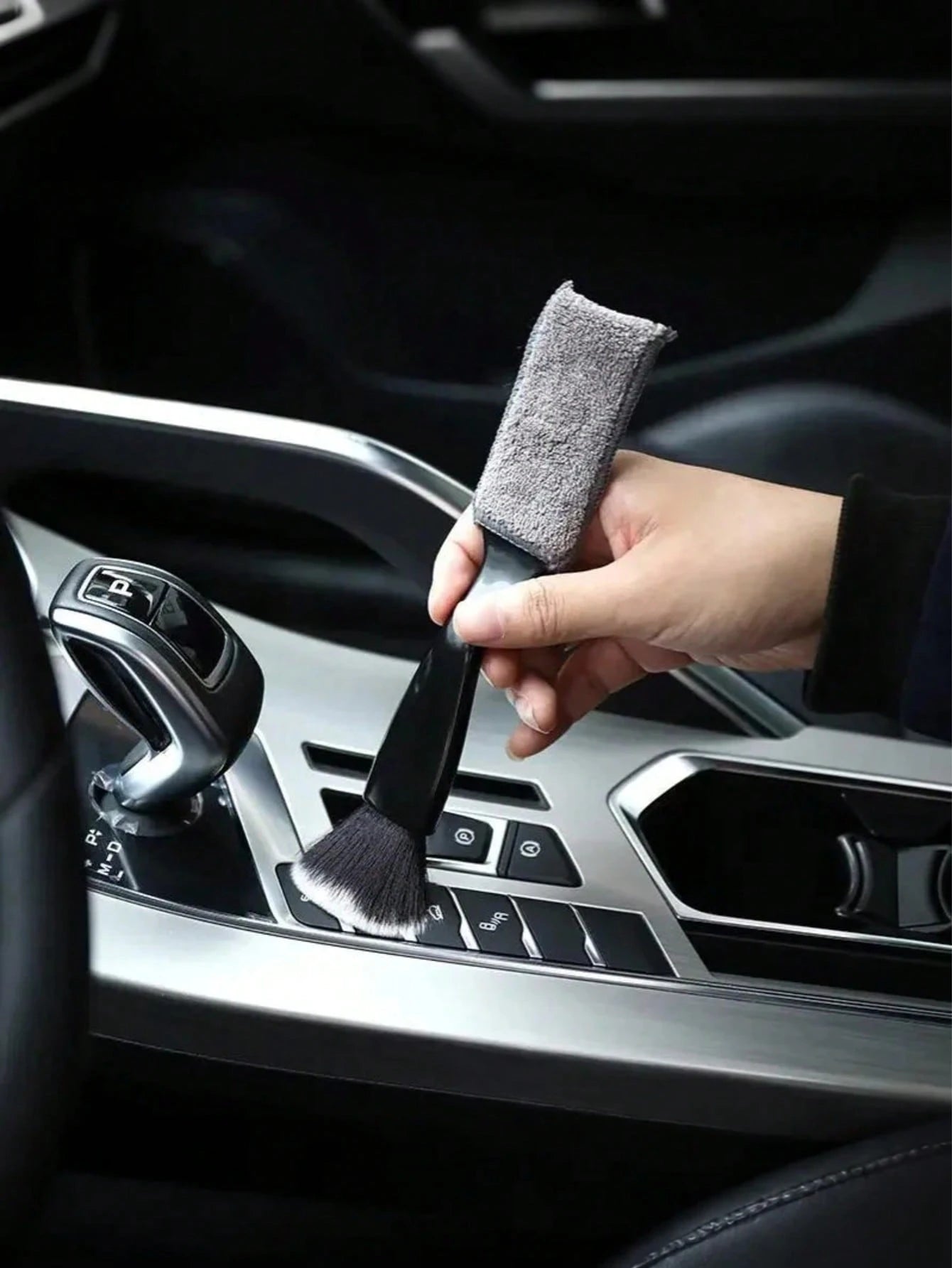 Detailing Brush,1pc Car Wash Brush & Air Conditioner Vent Cleaning Brush 2-In-1 Premium Cleaning Tool, Car Detailing Accessories