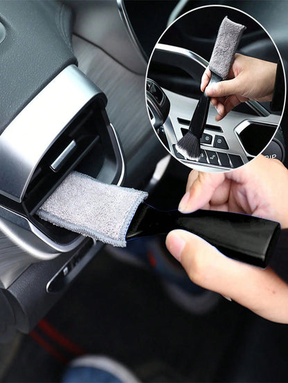 Detailing Brush,1pc Car Wash Brush & Air Conditioner Vent Cleaning Brush 2-In-1 Premium Cleaning Tool, Car Detailing Accessories