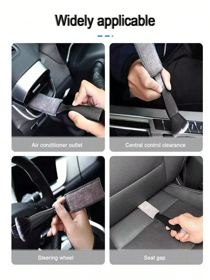 Detailing Brush,1pc Car Wash Brush & Air Conditioner Vent Cleaning Brush 2-In-1 Premium Cleaning Tool, Car Detailing Accessories