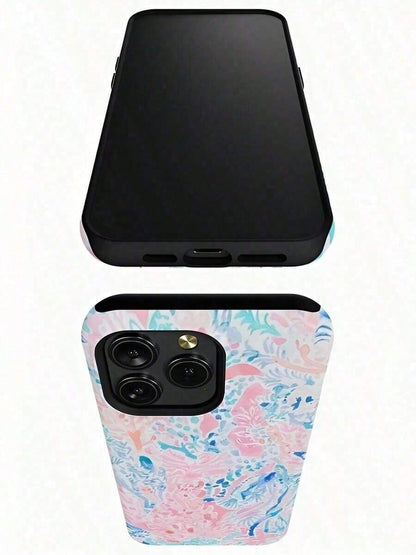 Disney Blue And Pink Warm Water Design Film 2-In-1 Phone Case- Compatible With 17,17Air,17pro,17pro Max, 16, 15, 14ProMax, 13, 13Pro, 13ProMax, 12, 12Pro, 12ProMax, 11, 11Pro, 11Pro And Galaxy S25/S2
