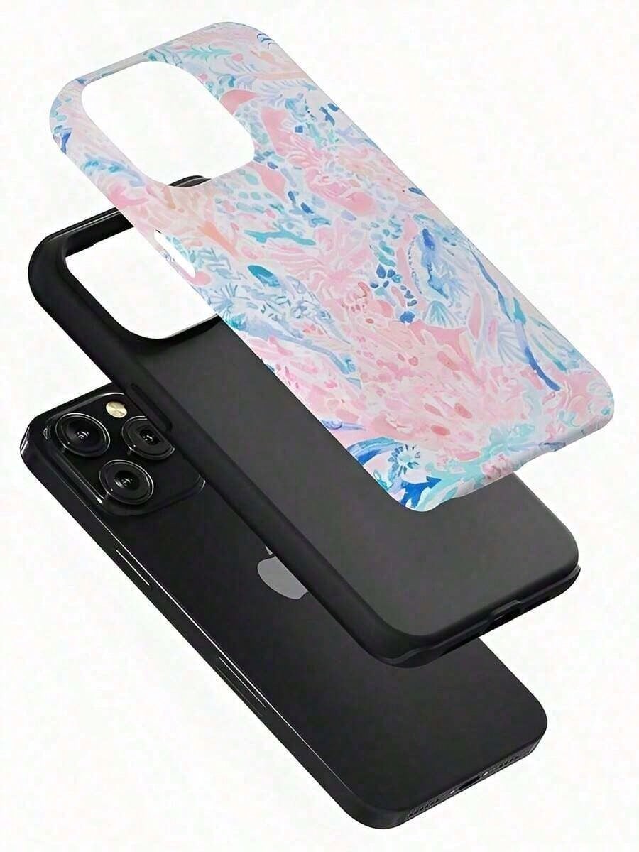 Disney Blue And Pink Warm Water Design Film 2-In-1 Phone Case- Compatible With 17,17Air,17pro,17pro Max, 16, 15, 14ProMax, 13, 13Pro, 13ProMax, 12, 12Pro, 12ProMax, 11, 11Pro, 11Pro And Galaxy S25/S2