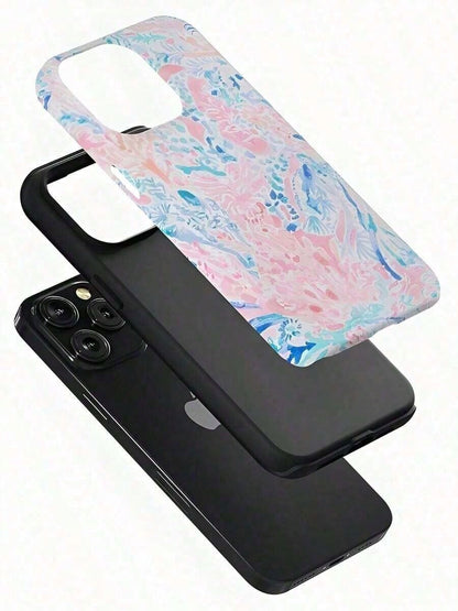 Disney Blue And Pink Warm Water Design Film 2-In-1 Phone Case- Compatible With 17,17Air,17pro,17pro Max, 16, 15, 14ProMax, 13, 13Pro, 13ProMax, 12, 12Pro, 12ProMax, 11, 11Pro, 11Pro And Galaxy S25/S2