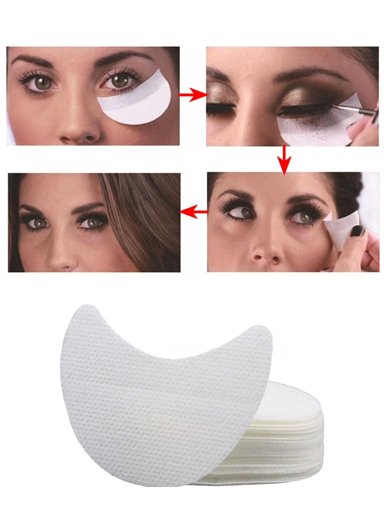 Disposable Non-Woven Eye Shadow Makeup Sticker Isolation Paper Shield Patches, Cosmetics Tool,Makeup,Cheap,Room Decor,Vanity,Travel,Bedroom,Makeup Accessories,Cheap,Stocking Stuffers,Makeup,Makeup Too