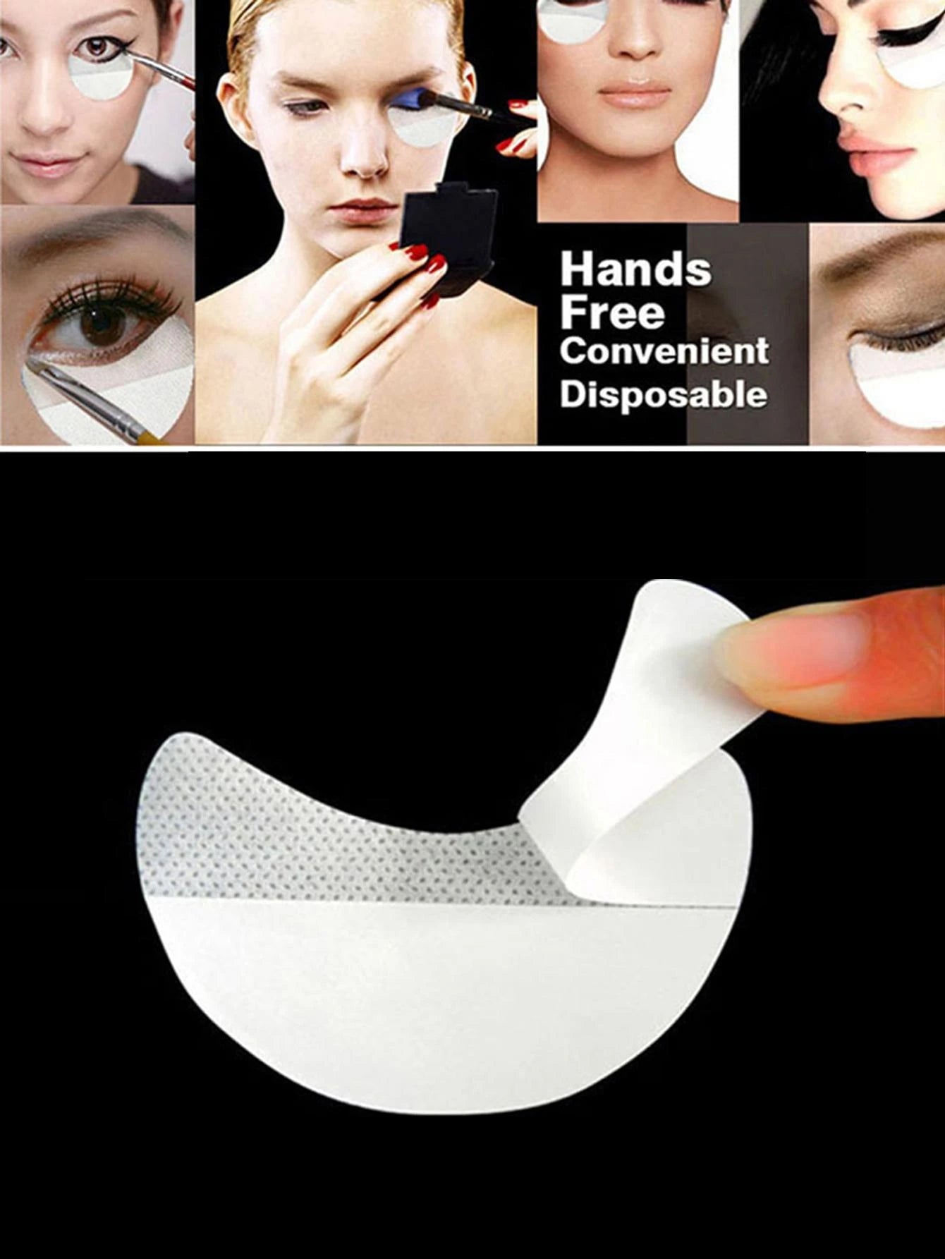 Disposable Non-Woven Eye Shadow Makeup Sticker Isolation Paper Shield Patches, Cosmetics Tool,Makeup,Cheap,Room Decor,Vanity,Travel,Bedroom,Makeup Accessories,Cheap,Stocking Stuffers,Makeup,Makeup Too