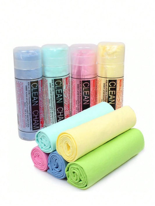 Drying Towel,1pc Car Suede Cloth Deer Skin Multi-Purpose Cleaning Towel, Random Color,Cleaning Supplies