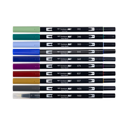 Dual Brush Pen Art Markers, Dragons, 10-Pack