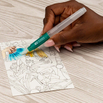 Dual Brush Pen Art Markers, Manga Illustration, Bird 6-Pack