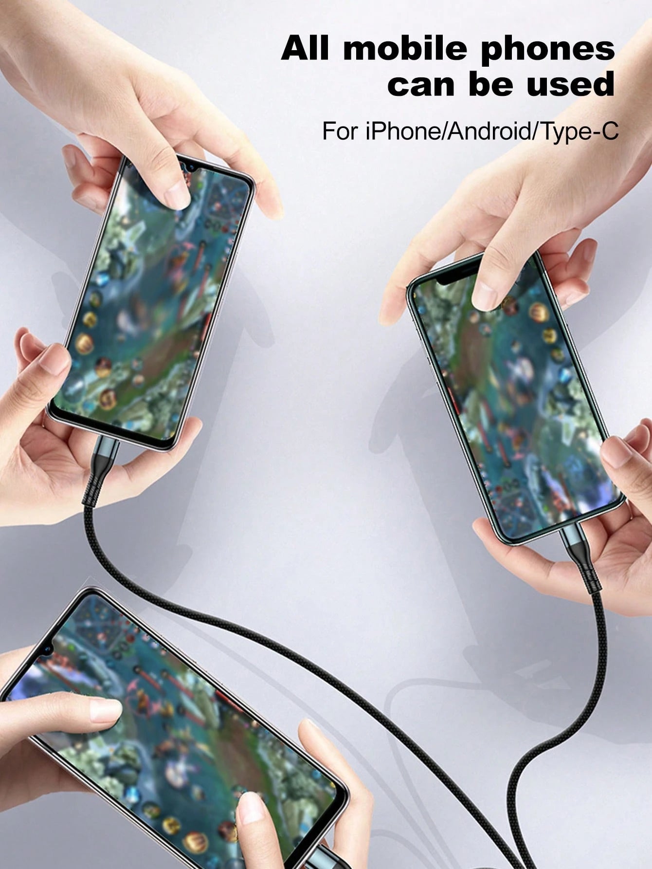 Durcord MFI Certified 3-In-1 Multi-Function Charging Cable, Up To 120W, Supports Type-C Fast Charging, Perfect For IPhone, Android Phones And Tablets, Compatible With IPhone 16/15/14/13/12/11, S24/S23