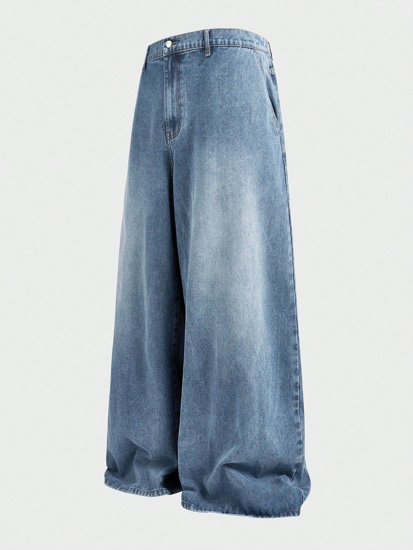 EASEVO Plus Size Men's Loose Fit Wide Leg Casual Versatile Jeans, Vacation, Father's Day Gifts