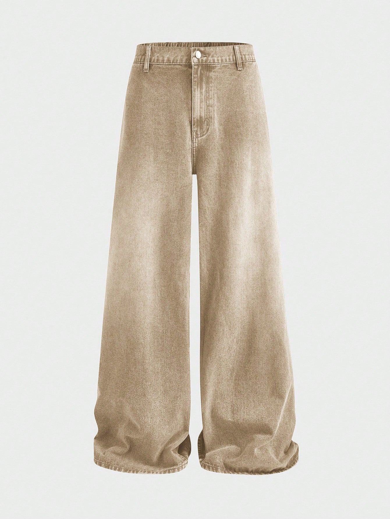 EASEVO Plus Size Men's Loose Fit Wide Leg Casual Versatile Jeans, Vacation, Father's Day Gifts