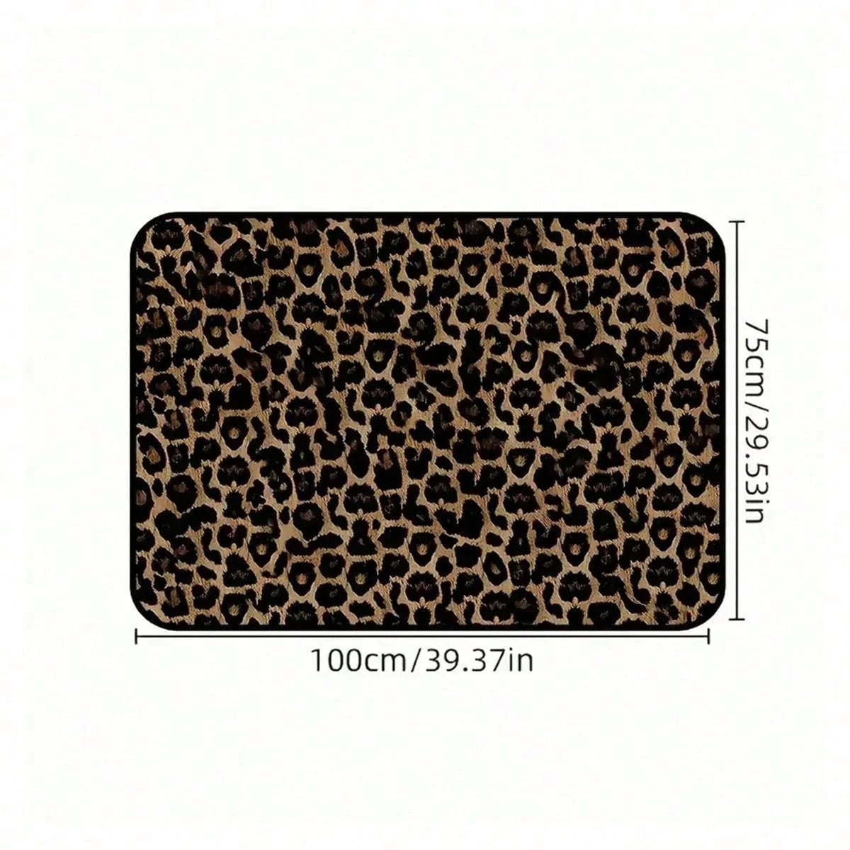 Easypie Selection 1pc Animal Print Trunk Mat, Leopard Pattern, Brown-Black Anti-Slip, Dust-Proof & Wear-Resistant, Fits All Car Models