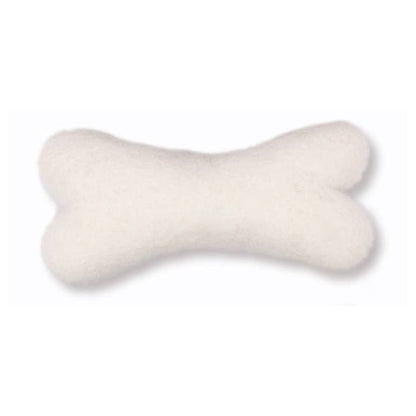 Eco Wool Dog Bones/Toys: Brown, Gray, White (Fair Trade): Light Grey / Small