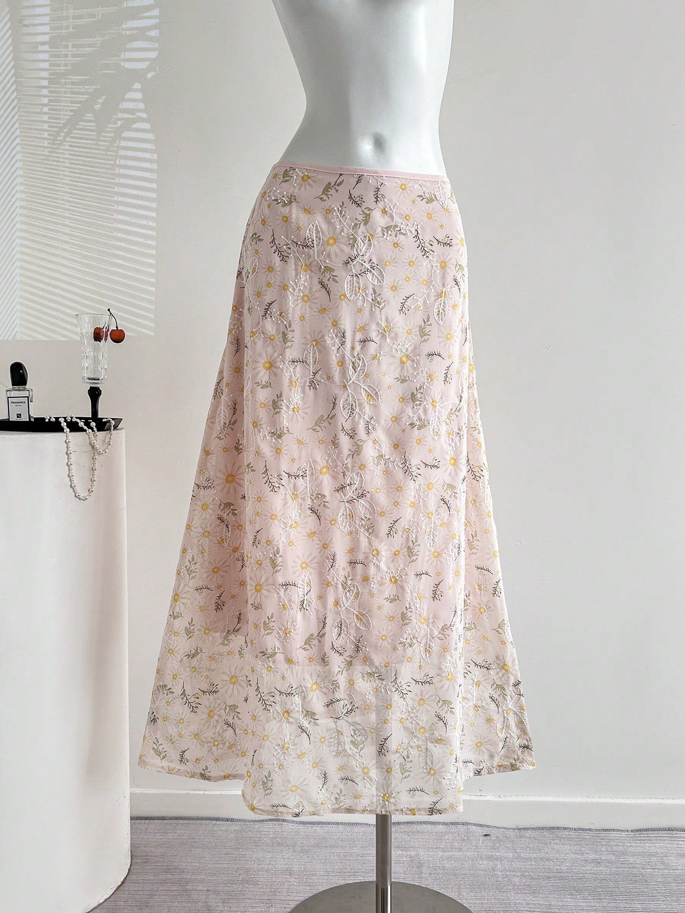 Elamini Women's New Elegant Simple Refreshing Vacation Style A-Line Skirt Fall Cloth For Women