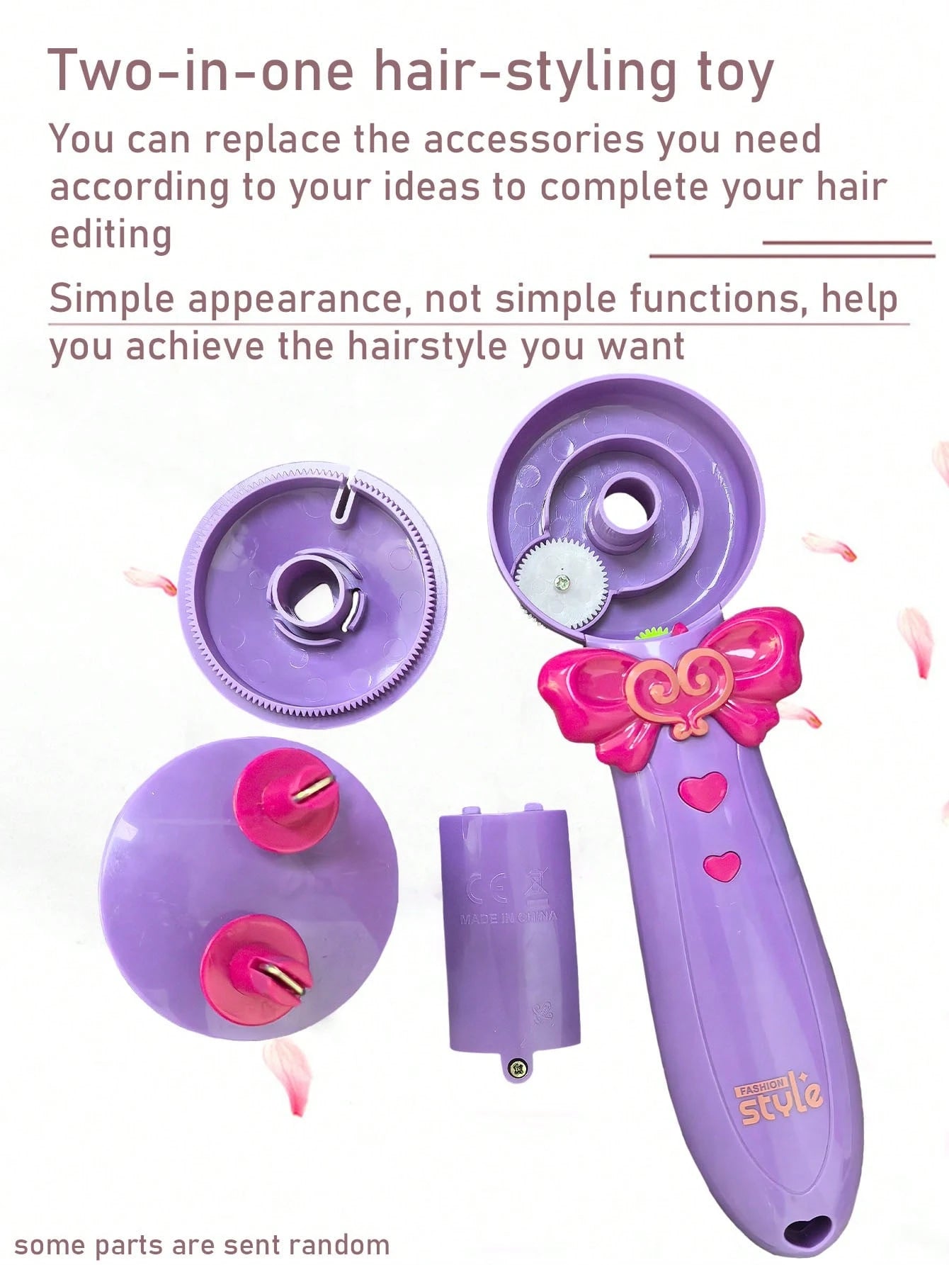 Electric Hair Braider Toy For Kids, DIY Automatic Braiding Machine Playset For Girls, 2-Strand Braid Maker, Decorative Rhinestone Accessory, Creative Braiding Toy, Easy To Use Pretend Play Toy, Gift F