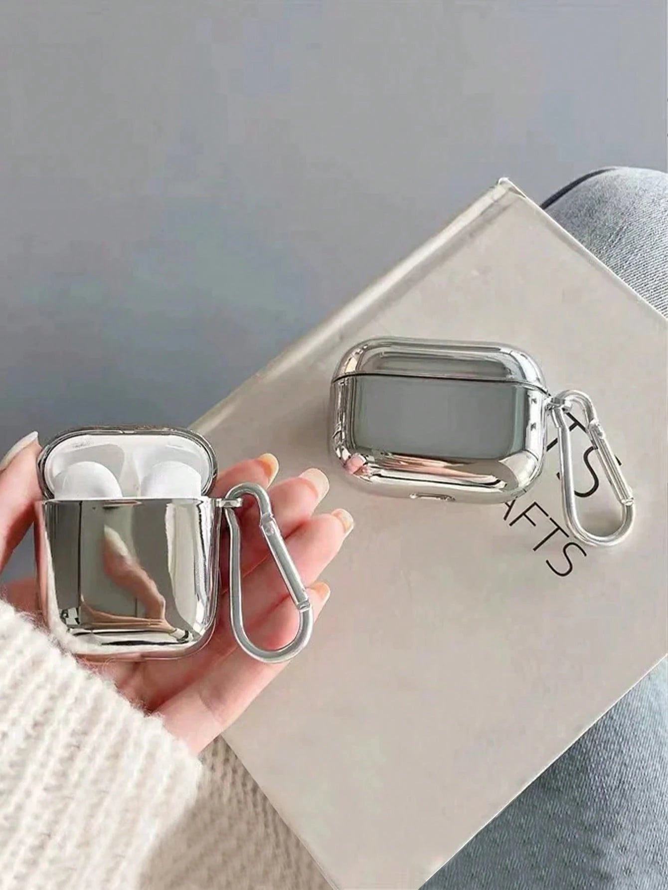 Electroplated Protective Cover Case Compatible With AirPods 1/2/Pro 3, Soft TPU Case Compatible With AirPods 4, Comes With 1 Earphone Hook