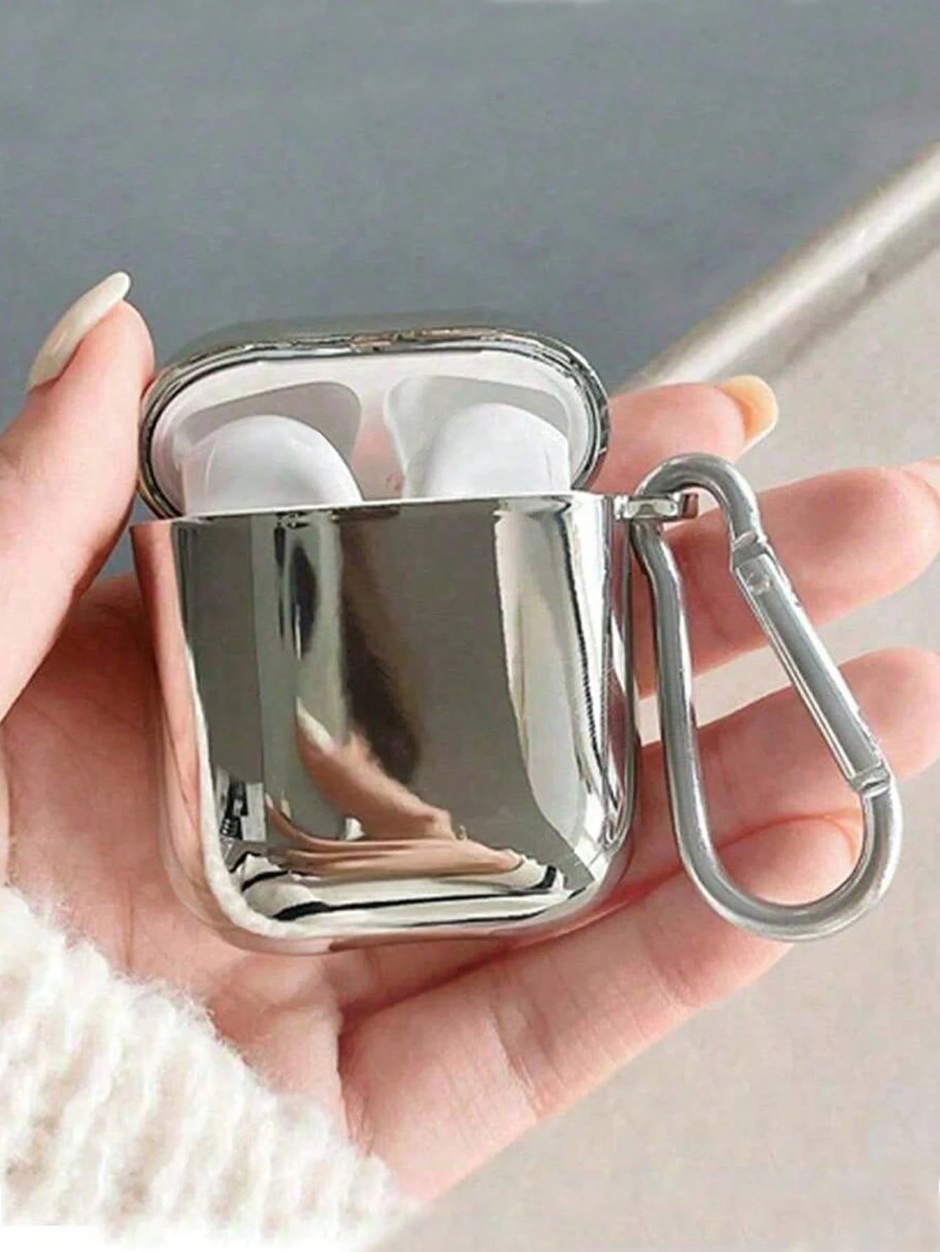 Electroplated Protective Cover Case Compatible With AirPods 1/2/Pro 3, Soft TPU Case Compatible With AirPods 4, Comes With 1 Earphone Hook